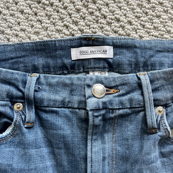 Good American ‘Good Waist’ high rise distressed skinny jeans. 14/32 - Picture 6 of 11